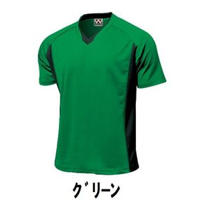 1199円 新品 サッカー フットサル 半袖 T シャツ 緑 グリーン サイズ150 子供 大人 男性 女性 wundou ウンドウ 1910