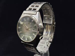 1-10-20 CITIZEN シチズン 28800 LEOPARD レオパード 26石 デイデイト表示 4-771184Ｙ 自動巻 稼働品 silver 銀 watch