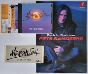 MIDNIGHT SUN CD ANOTHER WORLD ステッカー PETE SANDBERG PROMO ミッドナイト・サン ピート・サンドベリ 北欧メタル アナザー・ワールド