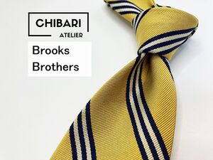 【美品】BrooksBrothers　ブルックスブラザーズ　レジメンタル柄 ネクタイ 3本以上 送料無料 メンズ ブラウン系　1203085