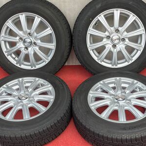 70%溝有。WEDS JOKER 14インチ×5.5J +45 PCD100 4穴YOKOHAMA 165/70R14スタッドレス4本。アクア マーチ ブーン ソリオ他等。