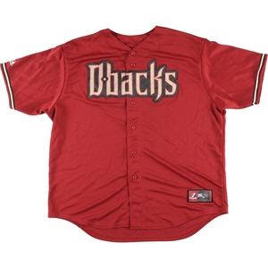 古着 マジェスティック MLB ARIZONA DIAMONDBACKS アリゾナダイヤモンドバックス ゲームシャツ ベースボールシャツ メンズXXL /eaa452240