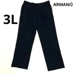 ARMANI》アルマーニ(52R) スラックス パンツ メンズ 黒 ストライプ