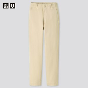 UNIQLO U ユニクロ ユー コットンサテン ワイド テーパード パンツ ルメール 221-431420 ナチュラル ベージュ 64