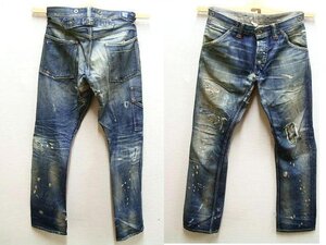 即決[W30]RRL MONTANA SLIM BOOT DENIM RIVERBEND WASH BUCKLE BACK バックルバック モンタナ ペインターパンツ USA製 デニム■5655