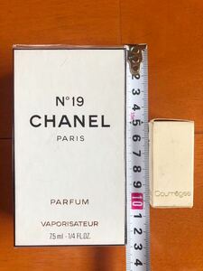 新品自宅保管正規品フランス製CHANELシャネルNo.19パルファム7.5ml&クレージュオードトアレempneinteアプレイレまとめて2点セット♪