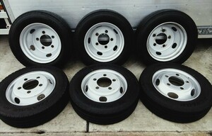 送料無料　205/70R17.5　DUNLOP　SPLT50　19年　三菱キャンター　ふそう　shone17.5×5.25　115-10　5穴　6本セット