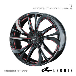 LEONIS/TE クラウンマジェスタ 200系 FR アルミホイール1本【20×8.5J 5-114.3 INSET35 BK/SC[RED]】0038794