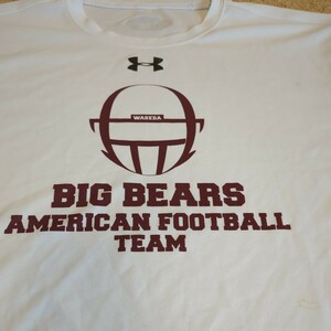 【非売品】早稲田大学アメフト部BIGBEARS 選手支給Tシャツ XL アンダーアーマー UA