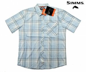 送料無料3★Simms★シムス Outpost Plaid 半袖シャツ size:S ミスト プレイド