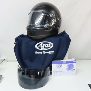 【中古美品】【シールド2枚】Arai アライ RAPIDE NEO ラパイドネオ フルフェイスヘルメット XLサイズ マットブラック 人気 バイク 二輪