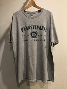 GILDAN ギルダン　ペンシルベニア　プリントTシャツ　police USA古着　レギュラー　XL サイズ　アメカジ