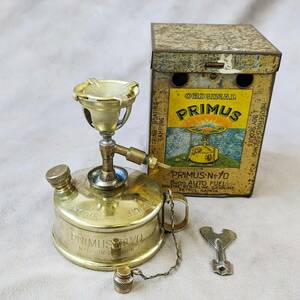 ●現品限り●訳あり●燃焼良好♪●初期型 PRIMUS NO.70 プリムス 70 1930年代 キャンプ ストーブ ガソリン●バーナーがオリジナルでない●