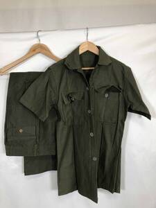 実物　南ベトナム　ODユニフォーム　作業服　戦闘服　上下セット　半袖　ベトナム戦争　NAM戦　中古品　A