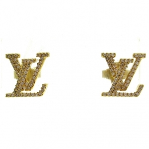 ルイヴィトン LOUIS VUITTON ピアス M00609 ピアスLVアイコニックストラス ゴールド TE4212 美品 アクセサリー（耳）