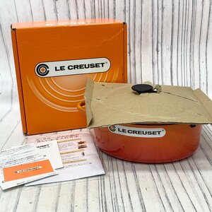 s001 N3(80) 2.新品 未使用 ル・クルーゼ ルクルーゼ 鍋 23㎝ オレンジ ココットオーバル LE CREUSE 調理器具 ホーロー鍋 両手鍋 箱入