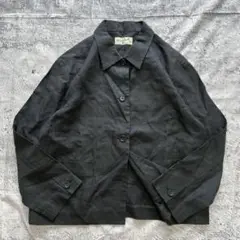 MARGARET HOWELL / black linen jacket