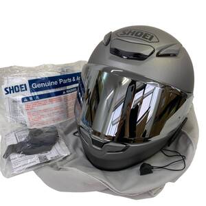 【美品】 SHOEI ショウエイ フルフェイスヘルメット Z-8　マットディープグレー ※ミラーシールド付き/インカム本体無し XL 11983-100