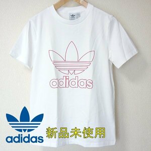 送料無料新品L★ adidas　originals アディダスオリジナルス白/ホワイト アウトライン トレフォイル 半袖Tシャツ