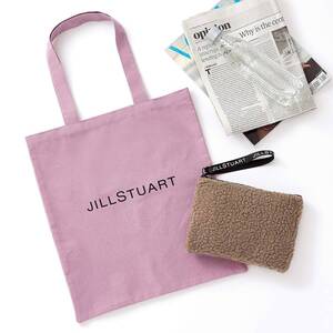 残1/otona MUSE オトナミューズ JILLSTUART ジルスチュアート ロゴ入りビッグトートバッグ＋ボアポーチ 2018年12月号 付録 限定 エコバッグ