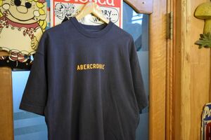 グッドプリント90sビンテージAbercrombie&Fitchアバクロンビーアンドフィッチ両面プリントTシャツMブラック系アメカジストリートh24776