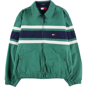 古着 90年代~ トミーヒルフィガー TOMMY HILFIGER ライン入り スイングトップ スポーツジャケット メンズM相当 ヴィンテージ /eaa493276