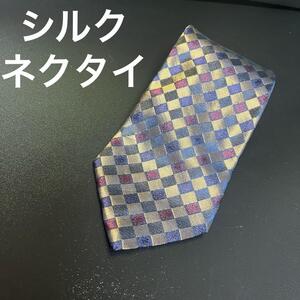 シルクネクタイ　光沢　メンズ小物　ビジネス　古着　スーツ　used