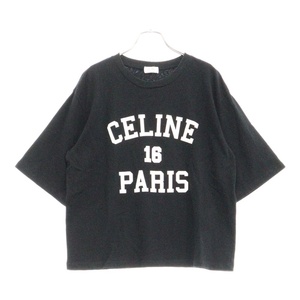 CELINE セリーヌ No.16 ルーズクロップド Tシャツ カットソー ブラック レディース 2X38J865W 38AW