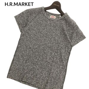 H.R.MARKET ハリウッドランチマーケット 半袖 H刺繍★ メランジ 霜降り カットソー Tシャツ Sz.1　メンズ ハリラン 日本製　C4T03467_4#D