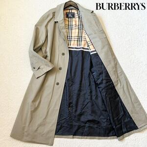 XL 大きいサイズ!! 極美品 Burberrys バーバリー ステンカラーコート ノバチェック ベージュ ヴィンテージ 希少 1スタ 1円～