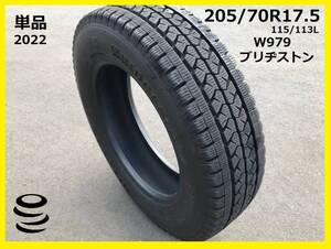 【M】 中古 　 205/70R17.5 　W979 　 2022年製 　単品 　スタッドレス 　　ブリヂストン