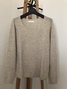 ★ evam eva vie　エヴァムエヴァ ヴィー　プルオーバー high twist cashmere pullover カシミヤ ニット V153K977　ベージュ ★