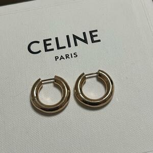 ［美品］セリーヌ　CELINE 925 フープピアス　ゴールド加工