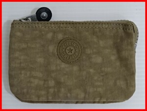 KIPLING　キプリング　ミニポーチ　ベージュ　中古　2409★M-1615