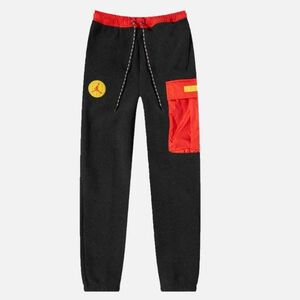 NIKE正規品 【L】 ナイキ AIR JORDAN エア ジョーダン NBA サイドポケット カーゴ ボア フリースパンツ BOA FLEECE PANTS (R4F-NK8) 黒