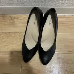 ChiffonFit 黒シンプルパンプス　24cm