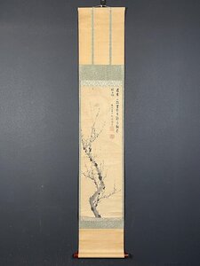 【模写】【一灯】ia5047〈沢梅隝〉墨梅画賛 広島藩士 江戸時代後期