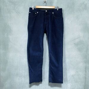 JACOB COHEN ヤコブコーエン PW688 COMF コットン コーデュロイ ストレッチ スリム ストレート パンツ size.W33 ネイビー Made in Italy