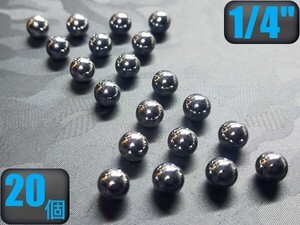 【送料85円】 日本製 1/4 鋼球 スチールボール G20 SUJ-2 クローム球 20個 Steel Ball 6.35mm ベアリング ホイール ハブ