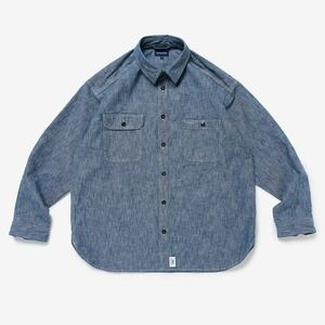 DESCENDANT 22AW CK CHAMBRAY LS SHIRT INDIGO SMALL 1