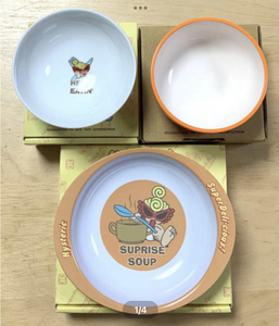 即決☆ヒスミニ☆正規品☆新品☆食器セット☆お茶碗☆おわん☆お皿☆3点☆オレンジ☆デリシャスミニ☆ヒステリックミニ☆HYSTERICMINI