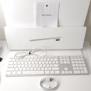 Apple　純正　有線キーボード　A1243 美品　アップル　Mac テンキー付