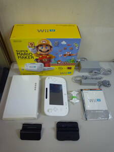 【6-5-27-11Ra】　Wii U　スーパーマリオメーカーセット　32GB　任天堂　ソフト3点付き