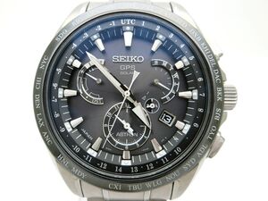 1000円スタート 腕時計 SEIKO セイコー ASTRON アストロン GPS SOLAR 8X53-0AB0-2 電波ソーラー ブラック チタン デイト メンズ WHO H239