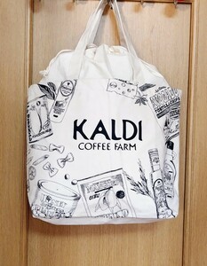 KALDIカルディ　ショッピングバッグ　ロゴトートバッグ　 ベージュ