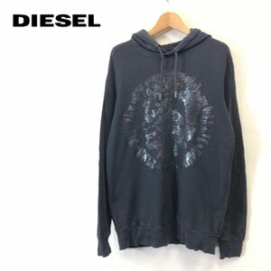 1K2686-F◆ DIESEL ディーゼル パーカー フーディ トップス ◆ sizeS コットン100 ブラック 古着 メンズ 秋冬