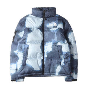 Supreme ジャケット M 21AW THE NORTH FACE ブリーチド デニム プリント ヌプシ ダウンジャケット (Bleached Denim Print Nuptse Jacket)