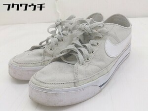 ◇ NIKE ナイキ コート レガシー キャンバス CZ0294-002 スニーカー シューズ サイズ22.5cm ホワイト系 レディース