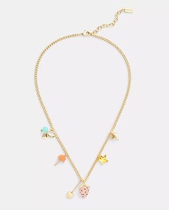 US限定!!　【限定コラボ】Coach X Observed By Us Strawberry Heart Charm Necklace　ネックレス　CV263　LAから最新本物をお届け！