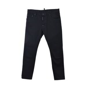 美品 DSQUARED2 ストレッチ デニム パンツ 50 ブラック ディースクエアード KL4B2KHL60